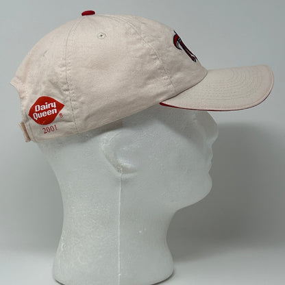 Vintage Y2Ks Minnesota Twins Hat Baseball Cap Dairy Queen 2001 Beige Snapback