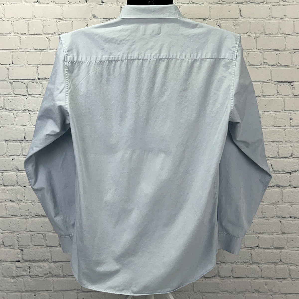 Allen Solly Blue Button Up Shirt Size 42 L Large Long Sleeve Pocket Stag Logo