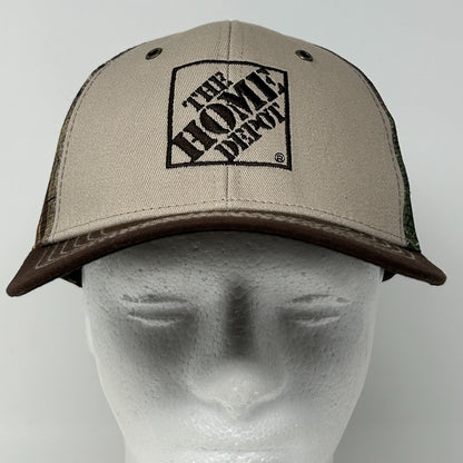 The Home Depot Trucker Hat Baseball Cap Hunting Camouflage Mesh Snapback Brown