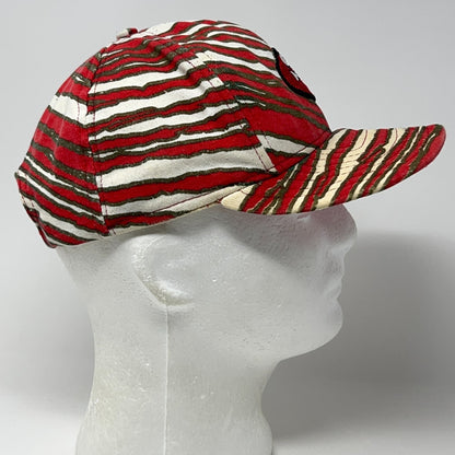 Vintage 90s Zubaz San Francisco SF 49ers Hat Baseball Cap Red Official Snapback