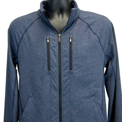 Chaqueta deportiva Lululemon Shift de manga larga con cremallera completa y aberturas para los pulgares para hombre, color azul