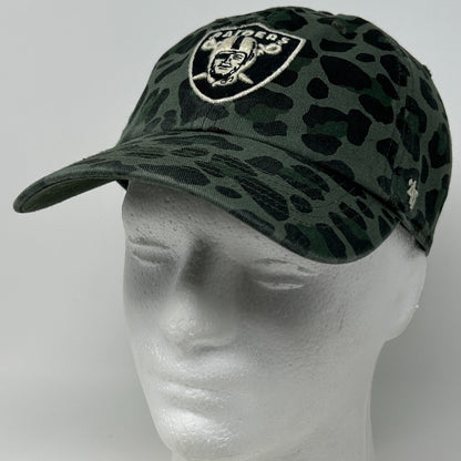 Las Vegas Raiders Hat Baseball Cap Cheetah Jaguar Leopard Print Strapback Green