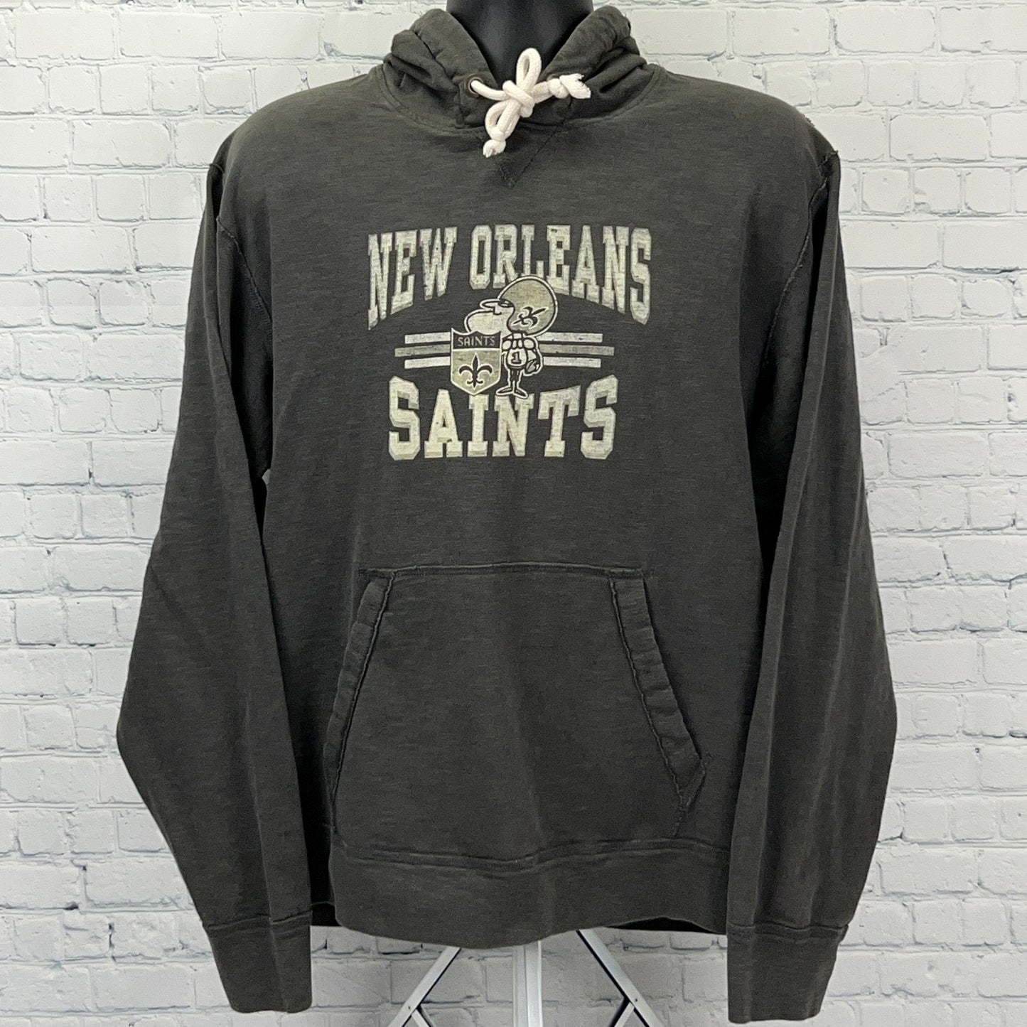New Orleans Saints Hoodie XL X-Large Gray Hooded Sweatshirt 47 Brand Sir Saint