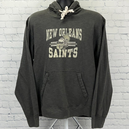 New Orleans Saints Hoodie XL X-Large Gray Hooded Sweatshirt 47 Brand Sir Saint
