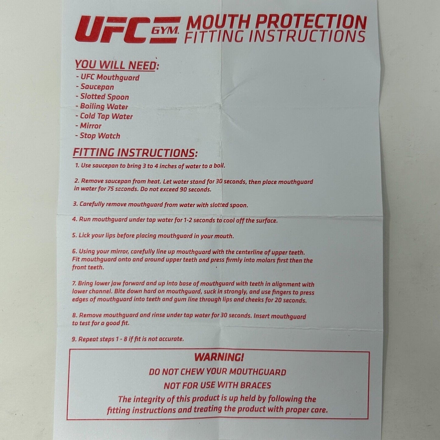 UFC Gym Mouth Protection Youth 10- Mouthguard Dental Guard Kids Boys Girls Black