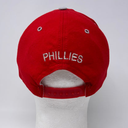 Vintage 90s Philadelphia Phillies Hat Baseball Cap New Era USA Made Snapback Red