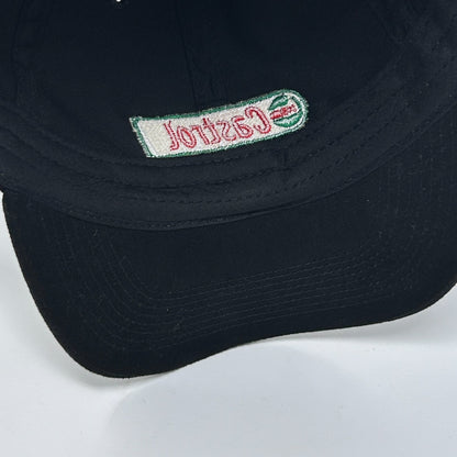 Castrol Oil Dad Hat Baseball Cap Mechanic Auto Repair Black Strapback 6 Panel
