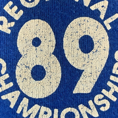 Gymnastics Championships Vintage 80s T Shirt Large Bryan Texas USA Mens Blue
