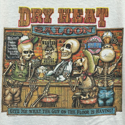 Camiseta Dry Heat Saloon Lake Mead para hombre, talla 2XL, camiseta Harbor House Cafe Nevada, color blanco