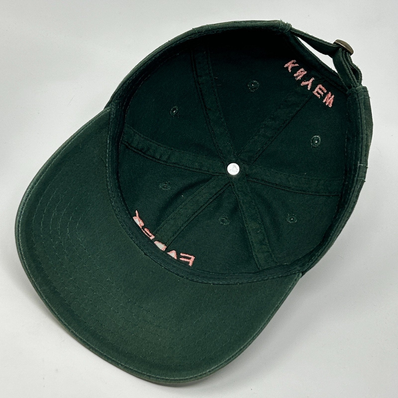 KNYEW Faded Dad Hat Baseball Cap Keeping New York Every Where NY Strapback Green - Neon Vintage