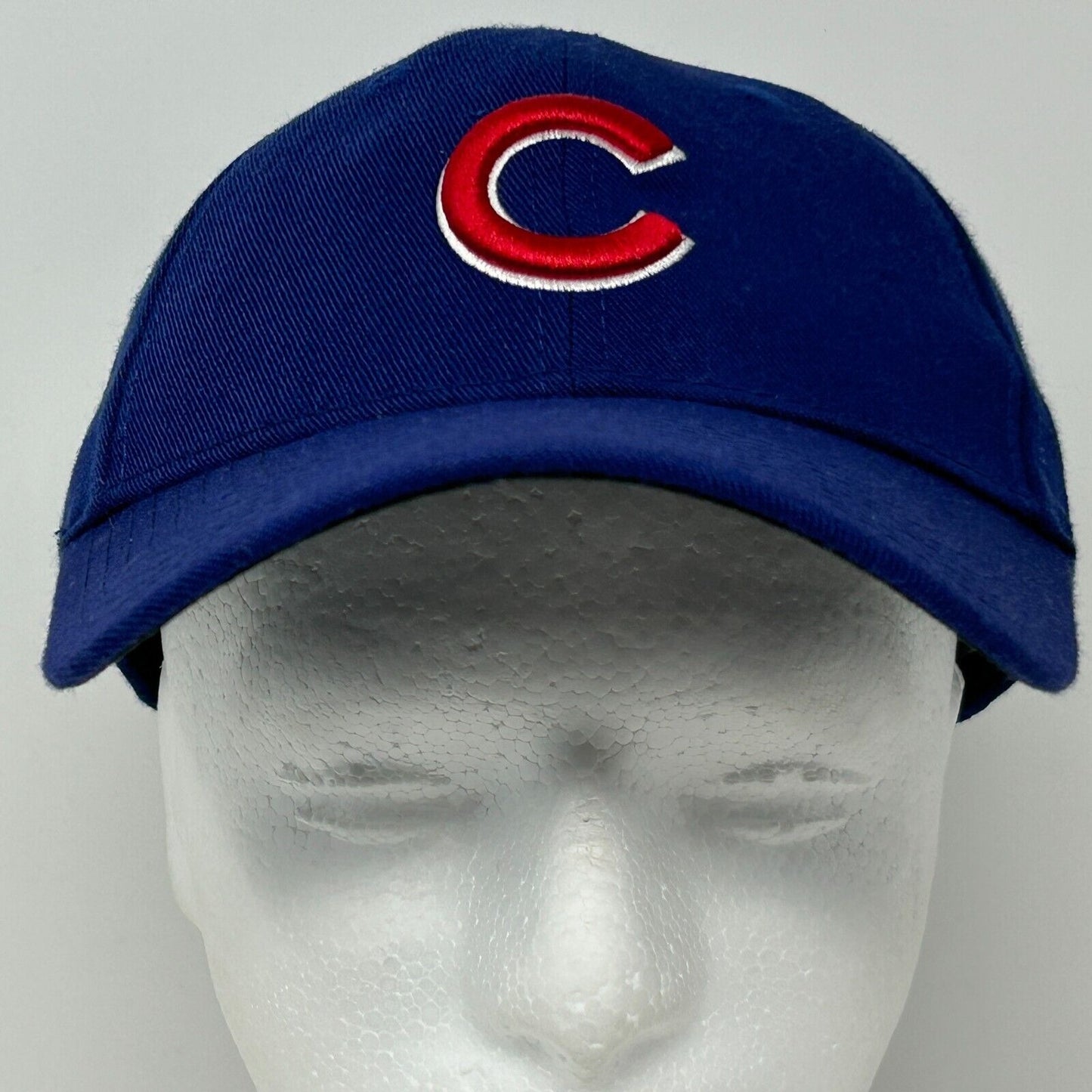 Gorra de béisbol de los Chicago Cubs azul New Era MLB Strapback de seis paneles de mezcla de lana