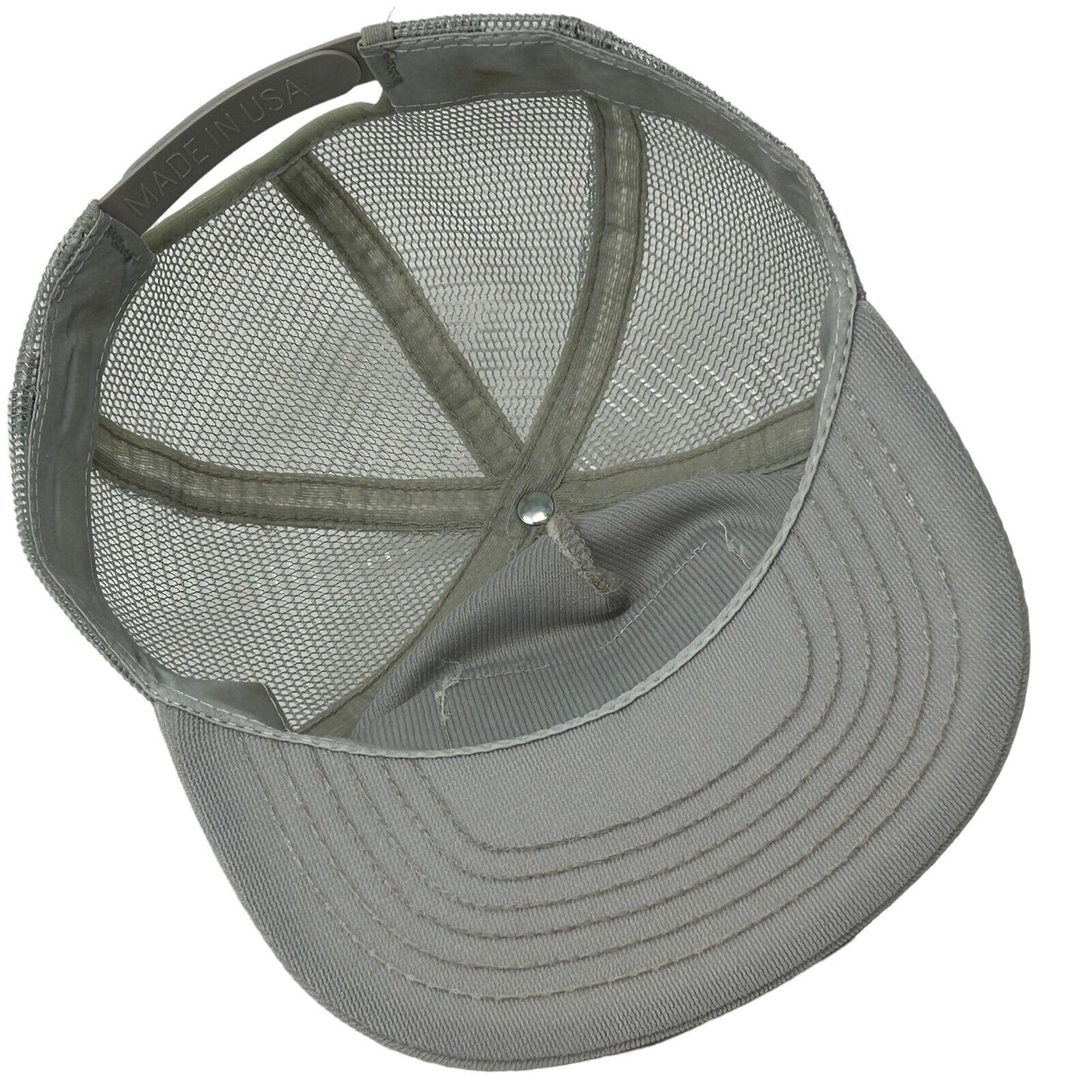 ChemLink Trucker Hat Vintage 80s Gray Made In USA Mesh Snapback Baseball Cap