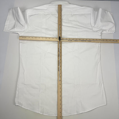 Quartermaster Law Pro Button Front Shirt L Large 16-16 1/2 White Police Security