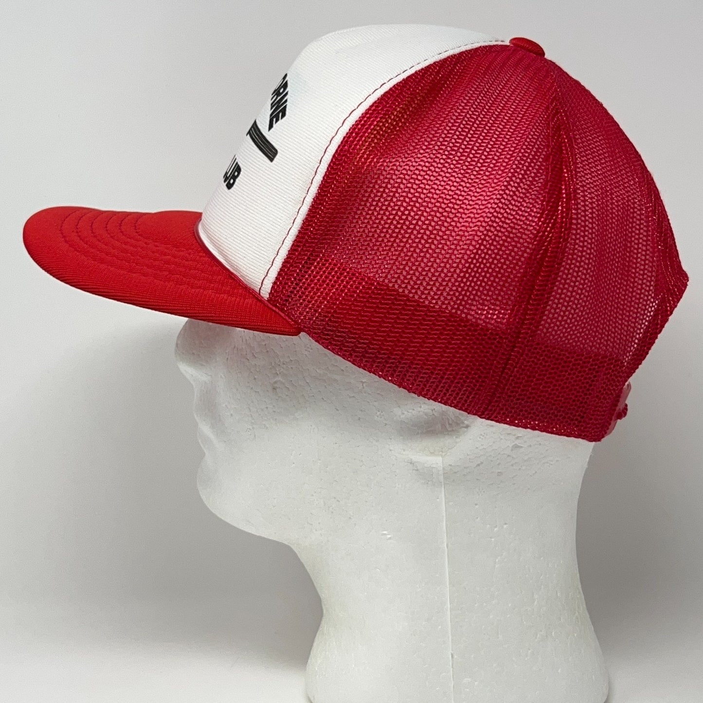 Vintage 80s Hawthorne Trap Club Trucker Hat Baseball Cap Shooting Snapback Red