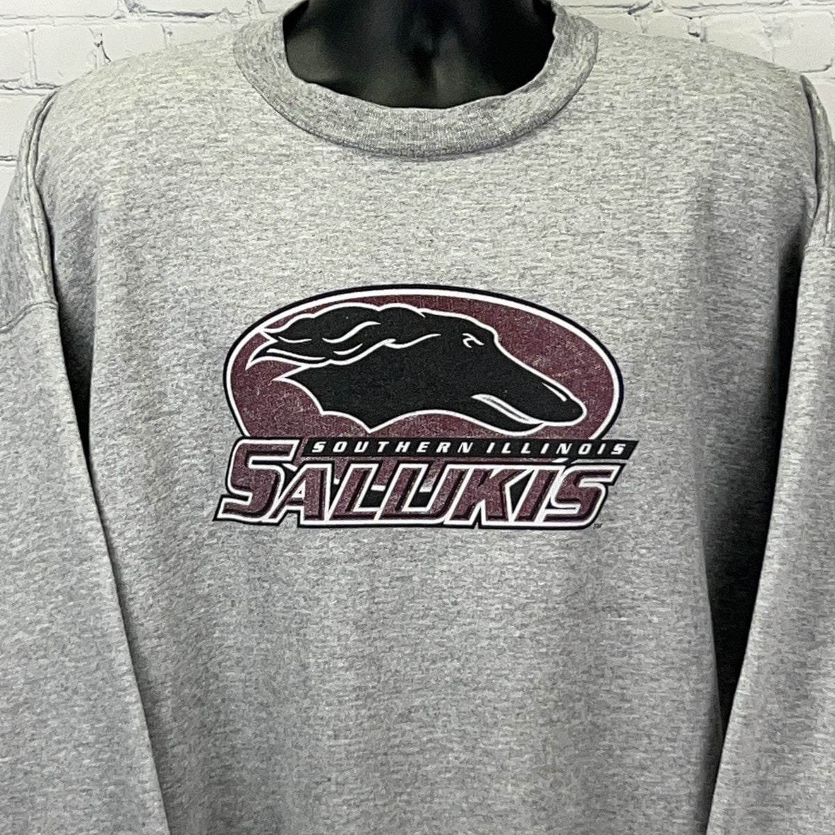 Vintage Champion Southern Illinois Salukis Sweatshirt Gray SIU College 2XL XXL