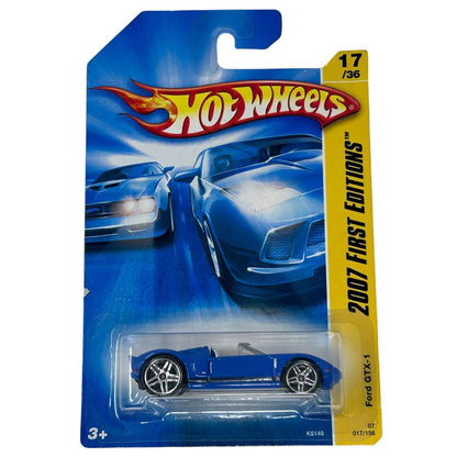 Ford GTX-1 Hot Wheels Collectible Diecast Car Blue GTX1 2007 First Editions New