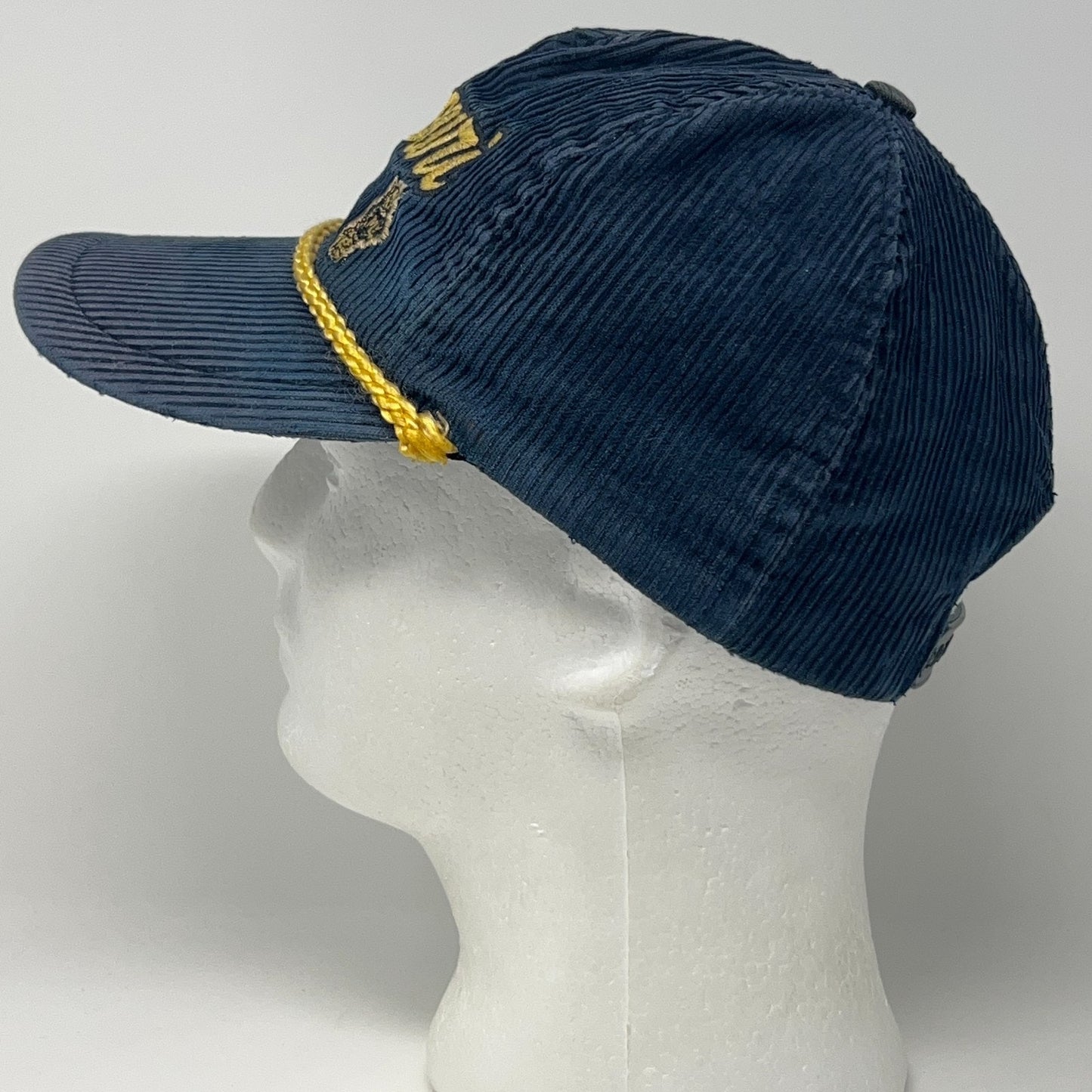 Vintage 90s Missouri Tigers Hat Baseball Cap University Corduroy Snapback Blue