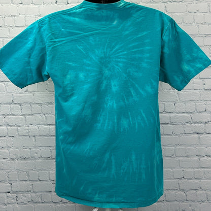 Vintage 90s Universal Studios Florida T Shirt Made In USA Tie Dye Blue L Large