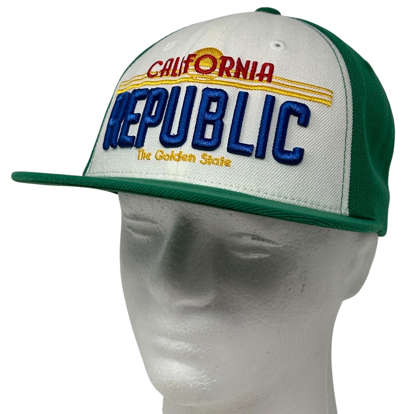 California Republic Hat Cap Green License Plate The Golden State Snapback