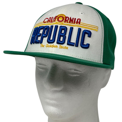 California Republic Hat Cap Green License Plate The Golden State Snapback