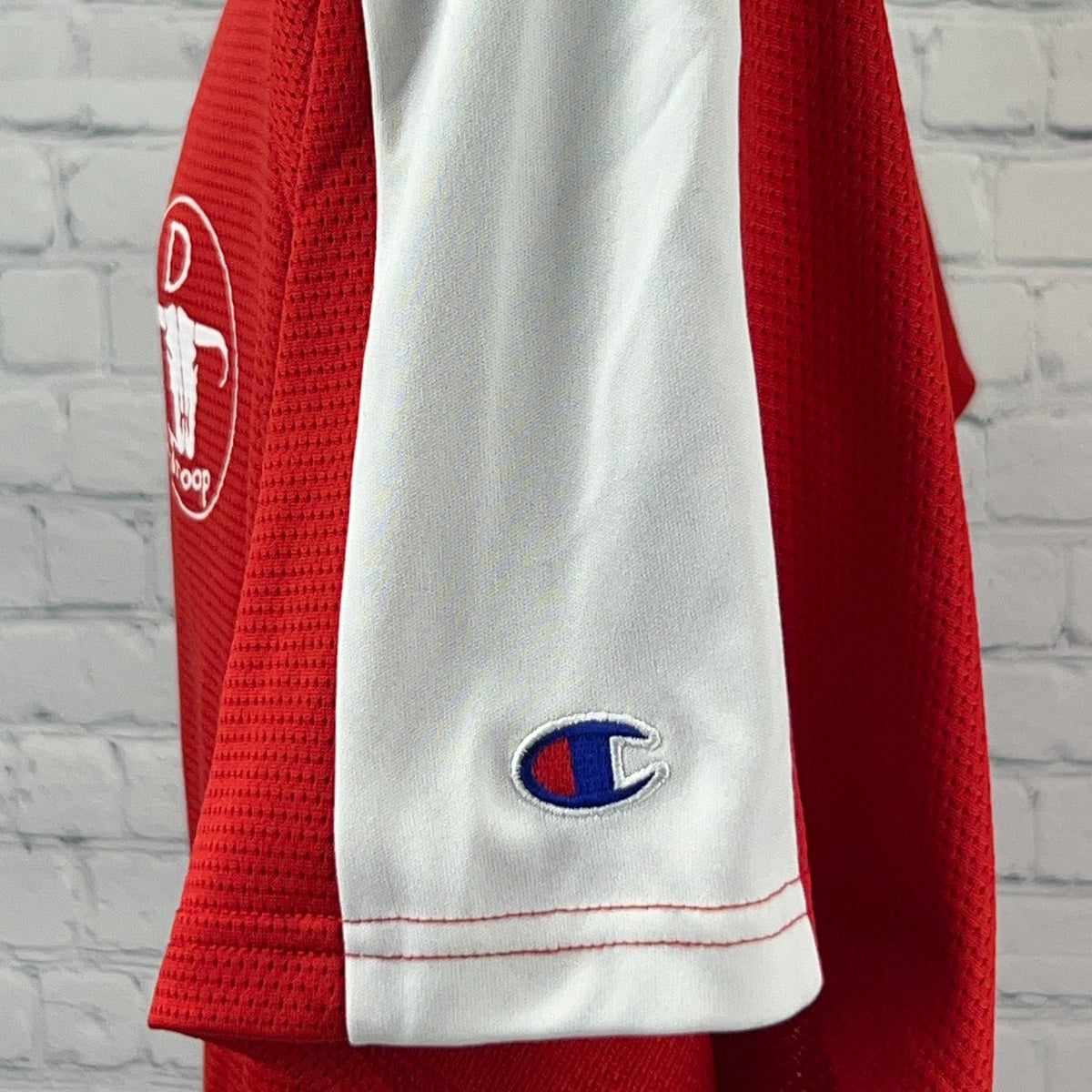 Vintage D Troop Dakota Warriors Cavalry Baseball Jersey XL X-Large Red Champion