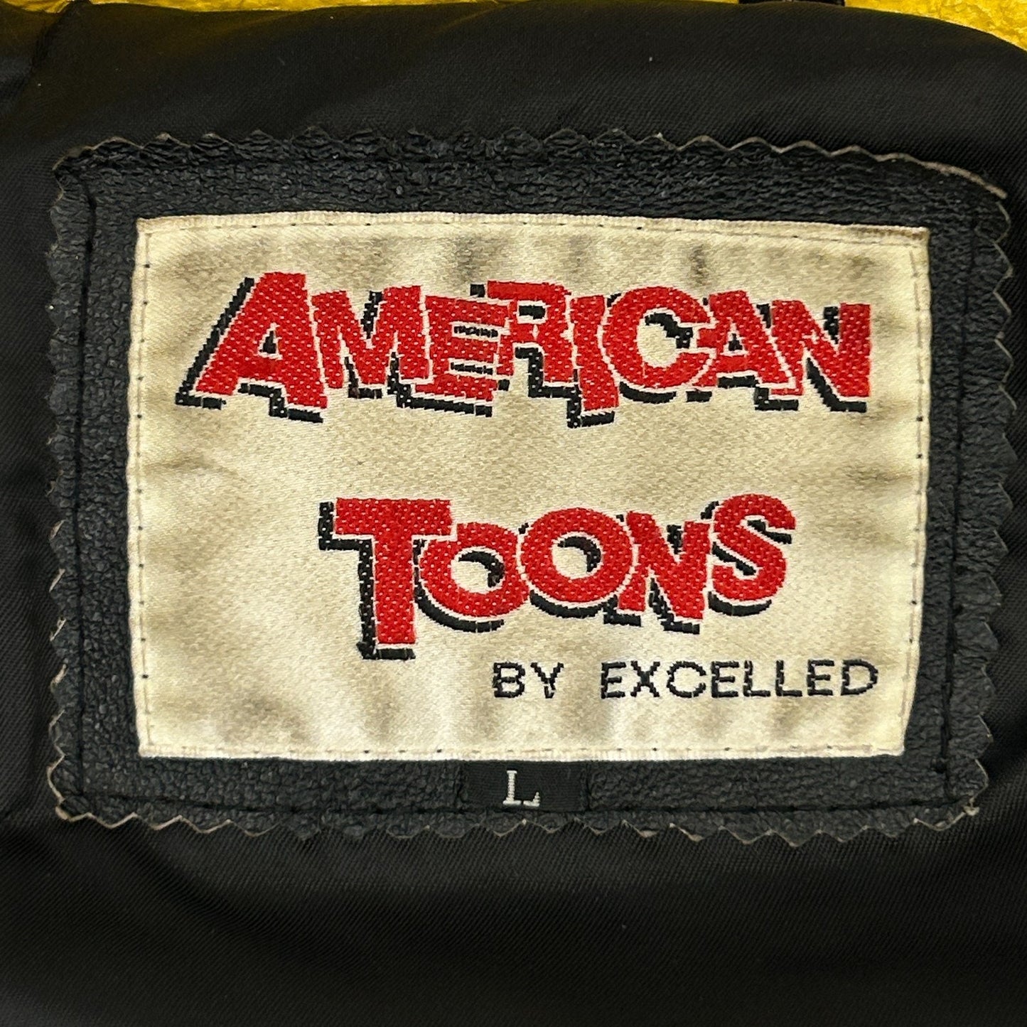 Vintage 90s Snoopy Peanuts Leather Bomber Jacket American Toons Black L Large