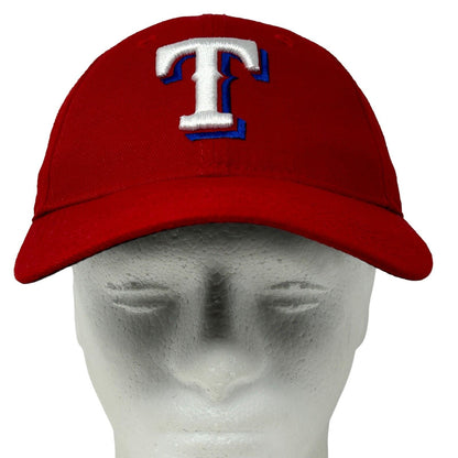 Gorra de béisbol con correa trasera de seis paneles de New Era de la MLB de Texas Rangers