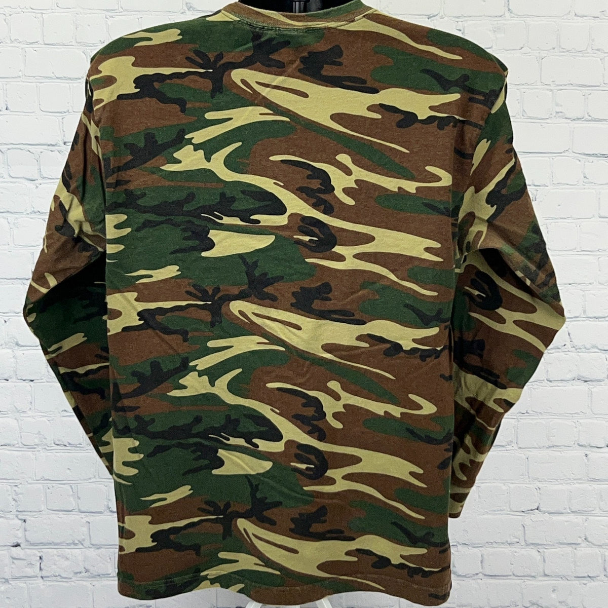 Wolfknives Camouflage T Shirt L Large Green Camo Long Sleeve Skater Jason Ellis