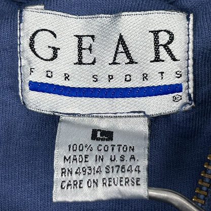 Vintage 90s Team Mirage Las Vegas 1/4 Quarter Zip Sweater Casino Blue L Large