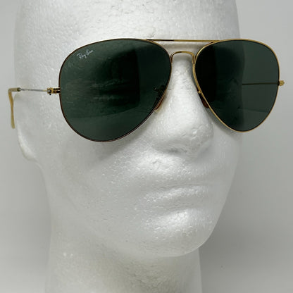 Vintage Ray Ban Aviator Large Metal II Sunglasses L2846 RB3026 60-15-140 Gold