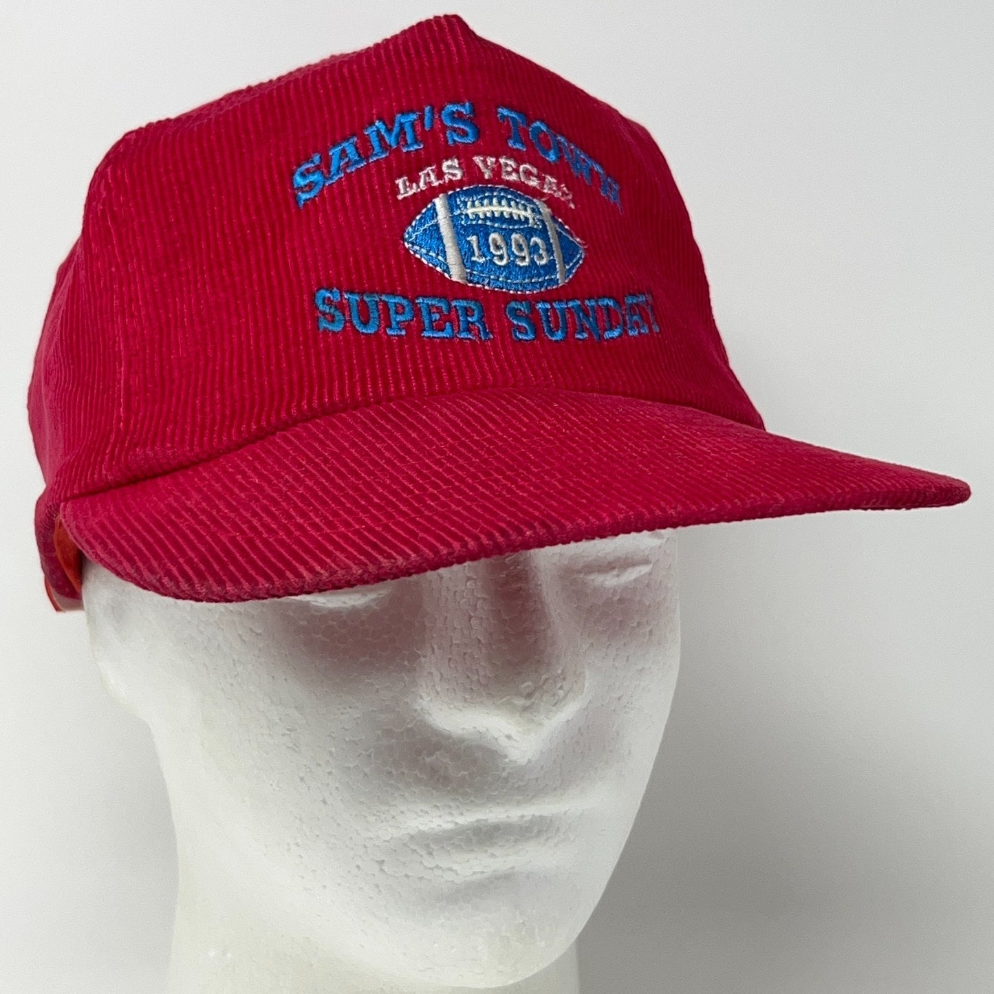 Vintage 90s Sams Town Las Vegas Super Bowl XXVII Hat Baseball Cap Cowboys Red