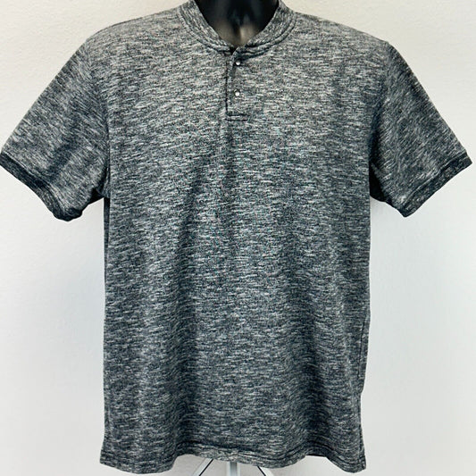 Lucky Brand Henley T Shirt Mens X-Large Odor Control Grey Label Heathered Gray