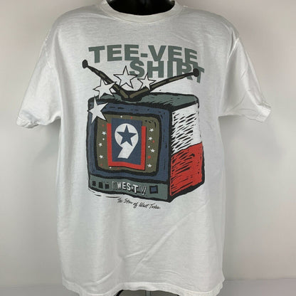 Tee Vee KWES TV Texas Vintage 90s T Shirt X-Large Odessa Television Mens White