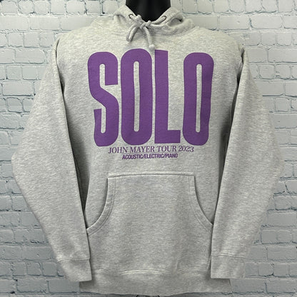 John Mayer Solo Tour 2023 Hoodie Hooded Sweatshirt Concert Gray Mens M Medium