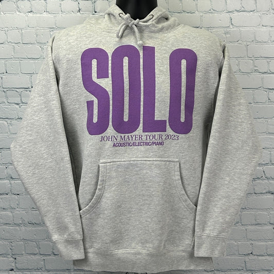 John Mayer Solo Tour 2023 Hoodie Hooded Sweatshirt Concert Gray Mens M Medium