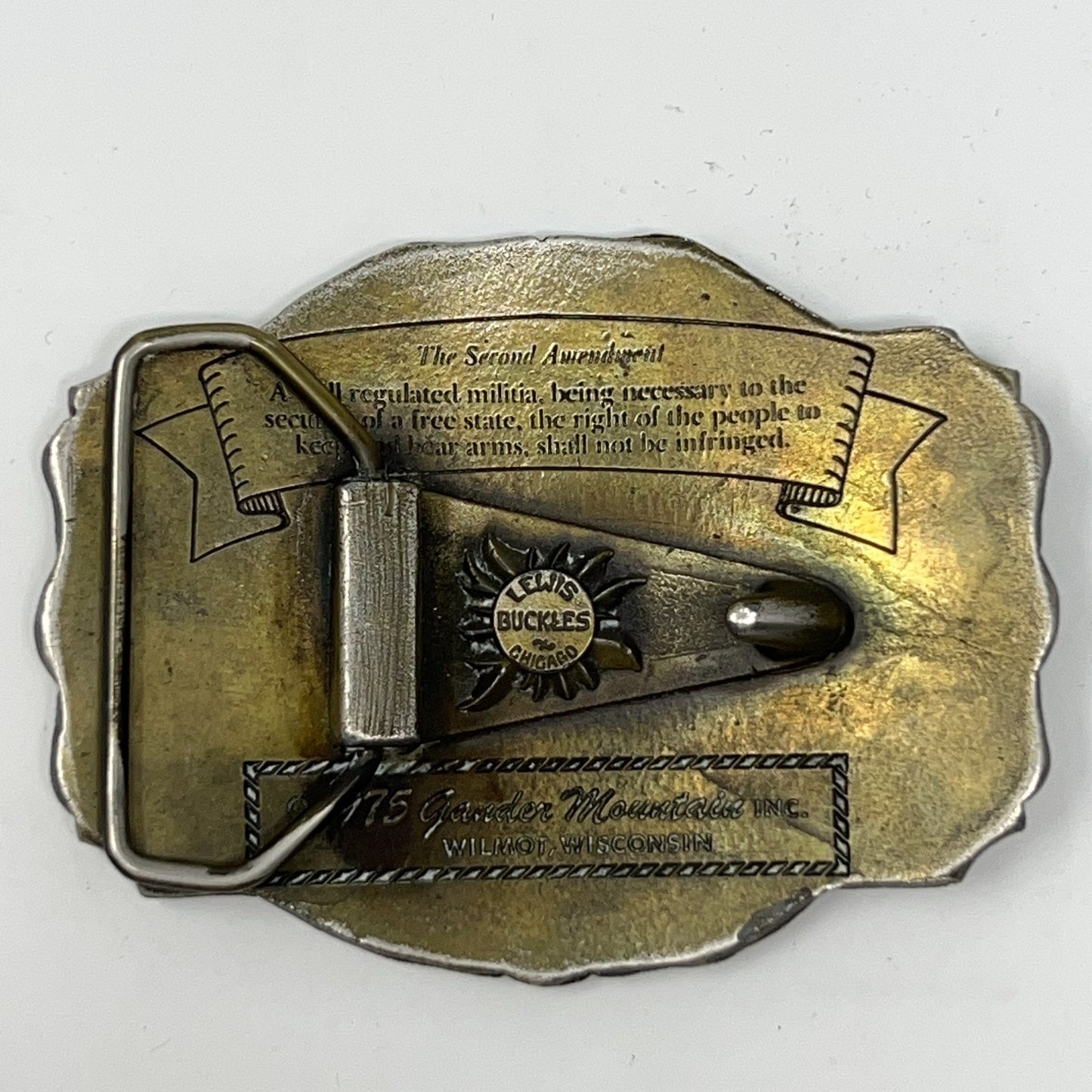 Vintage Right To Bear Arms Bald Eagle Belt Buckle 2nd Amendment Guns Firearms