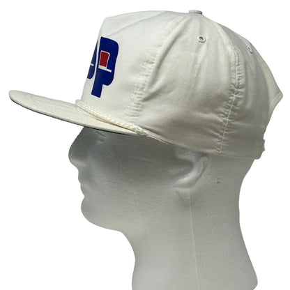 DDP Hat Vintage 80s White Adult Unisex Made In USA Rope Snapback Baseball Cap