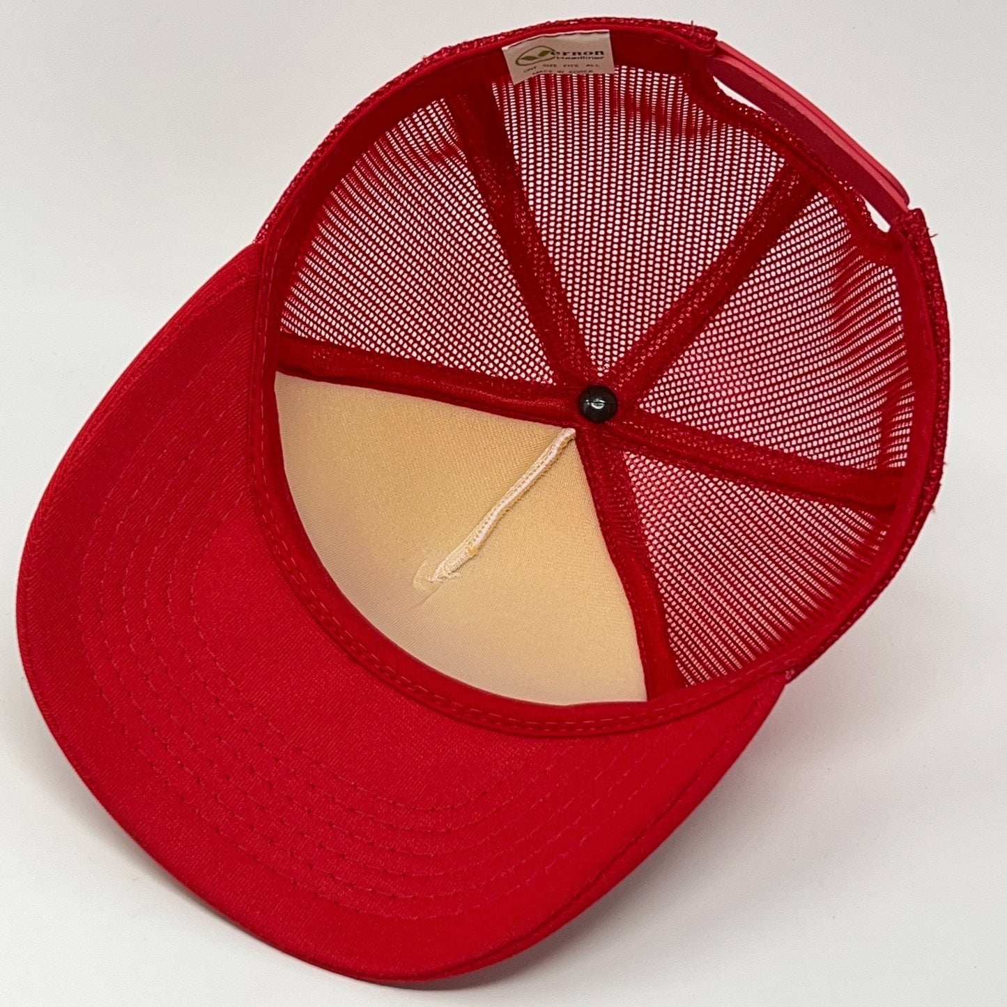 Vintage 80s Henris Supply Inc Trucker Hat Baseball Cap Petaluma Snapback Red