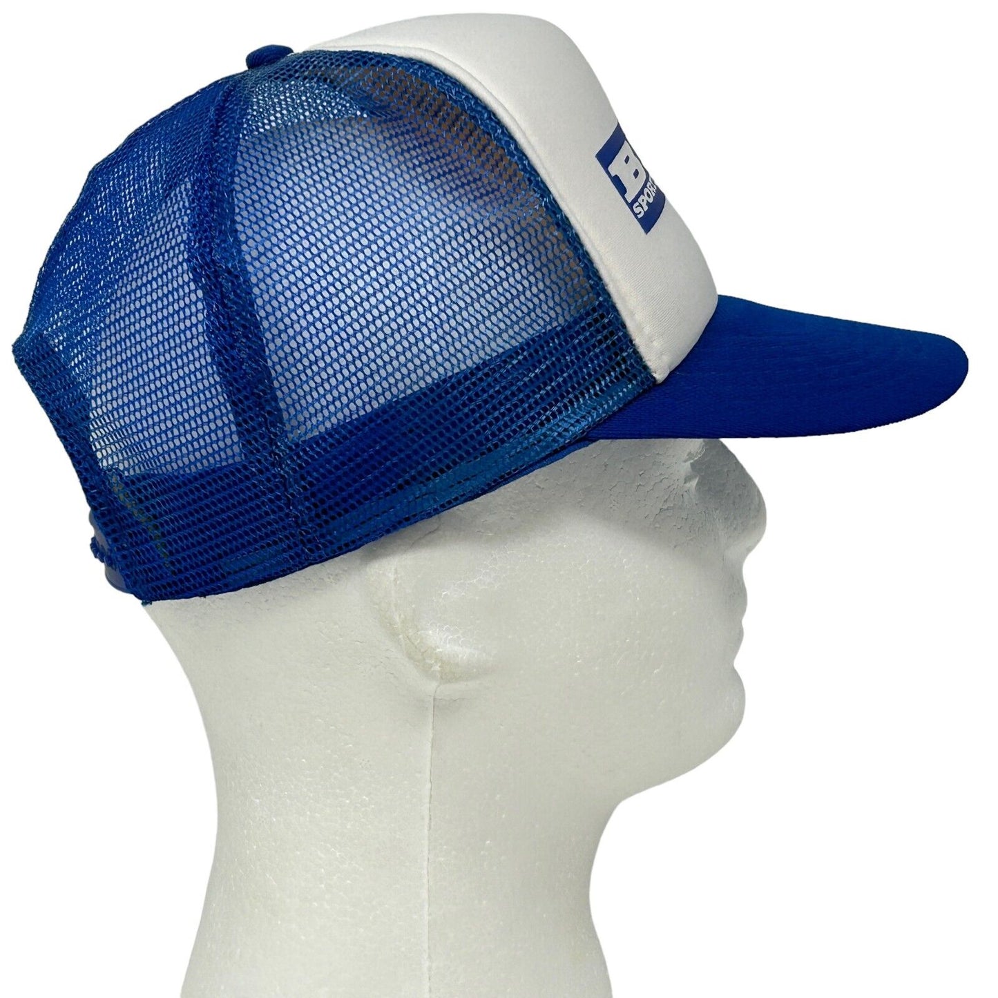 Big 5 Sporting Goods Trucker Hat Vintage 90s Blue Mesh Snapback Baseball Cap