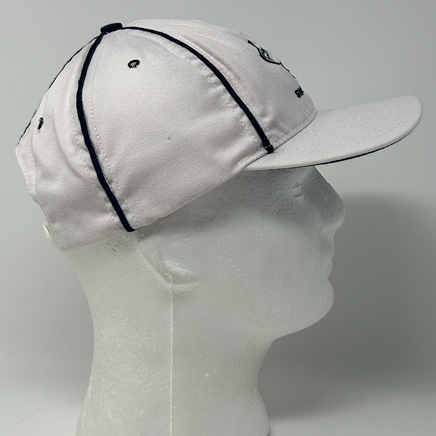 Vintage 80s Club Sportswear Hat Baseball Cap 6 Panel Made In USA Snapback White