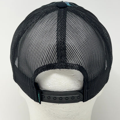 TravisMathew Big Bend Pineapple Trucker Hat Snapback Black Golf Baseball Cap