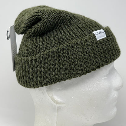 Coal Headwear The Stanley Beanie Winter Hat Toque Flip Cuffed Green Made In USA