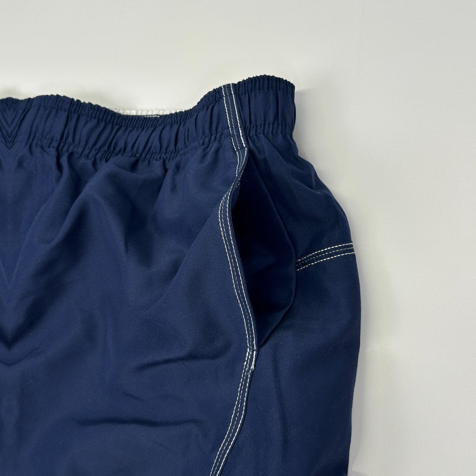 Nike Board Shorts Swim Trunks Mesh Lined Pockets Drawstring Blue XL X-Large - Neon Vintage