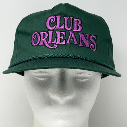 Vintage 90s Club Orleans Casino Las Vegas Hat Baseball Cap Hotel Snapback Green