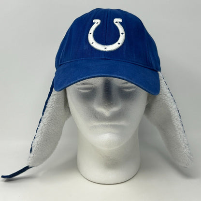 Gorra de béisbol con correa trasera azul de los Indianapolis Colts Trapper con orejeras de la NFL para invierno