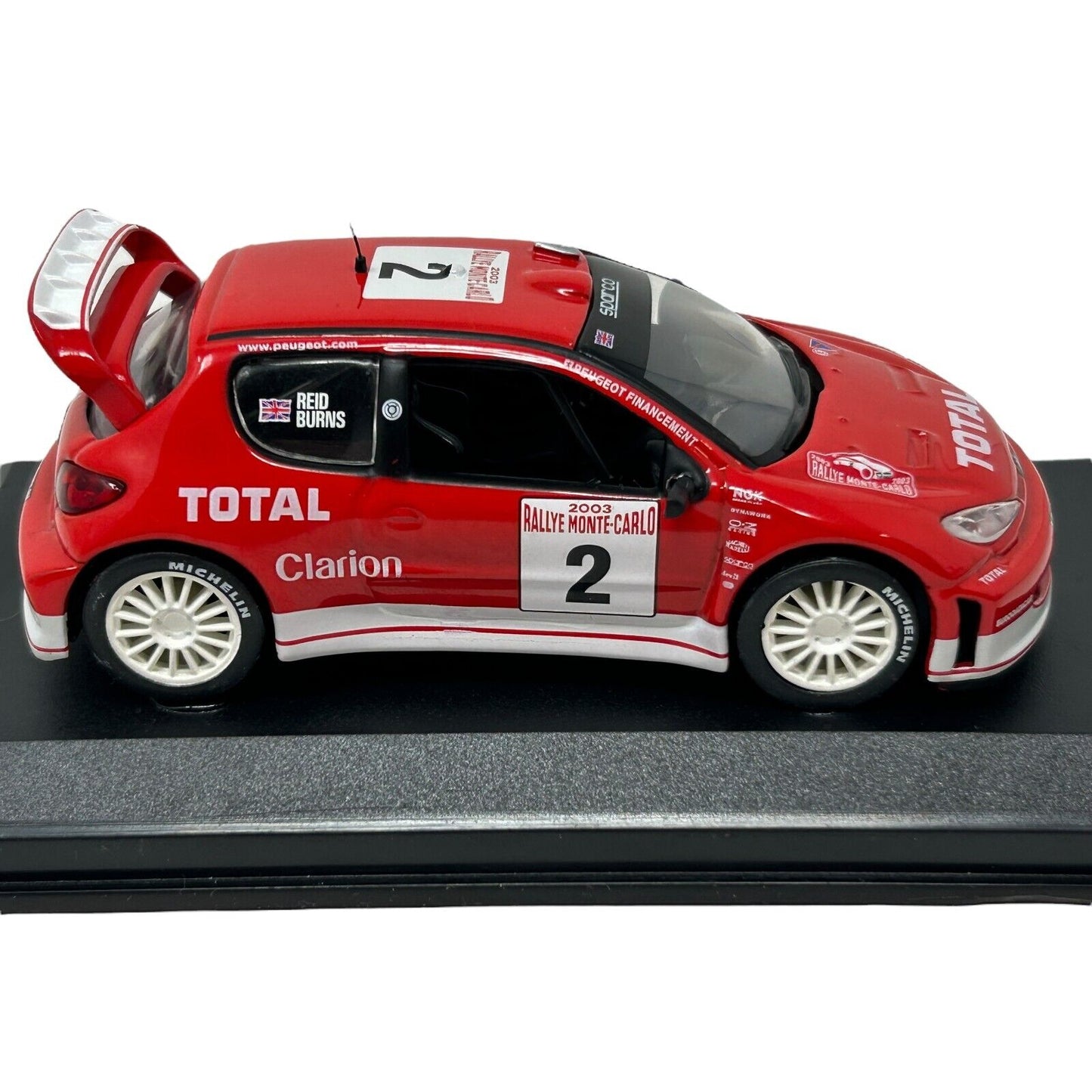 Peugeot 206 WRC Rallye de Monte Carlo 2003 Rally Diecast Race Car 1/43 Altaya