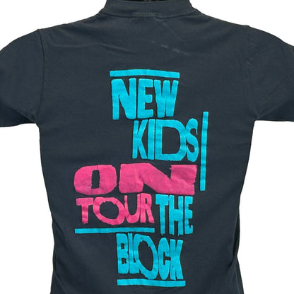 New Kids On The Block Tour Vintage 80s T Shirt XS Boy Band NKOTB Made In USA Tee