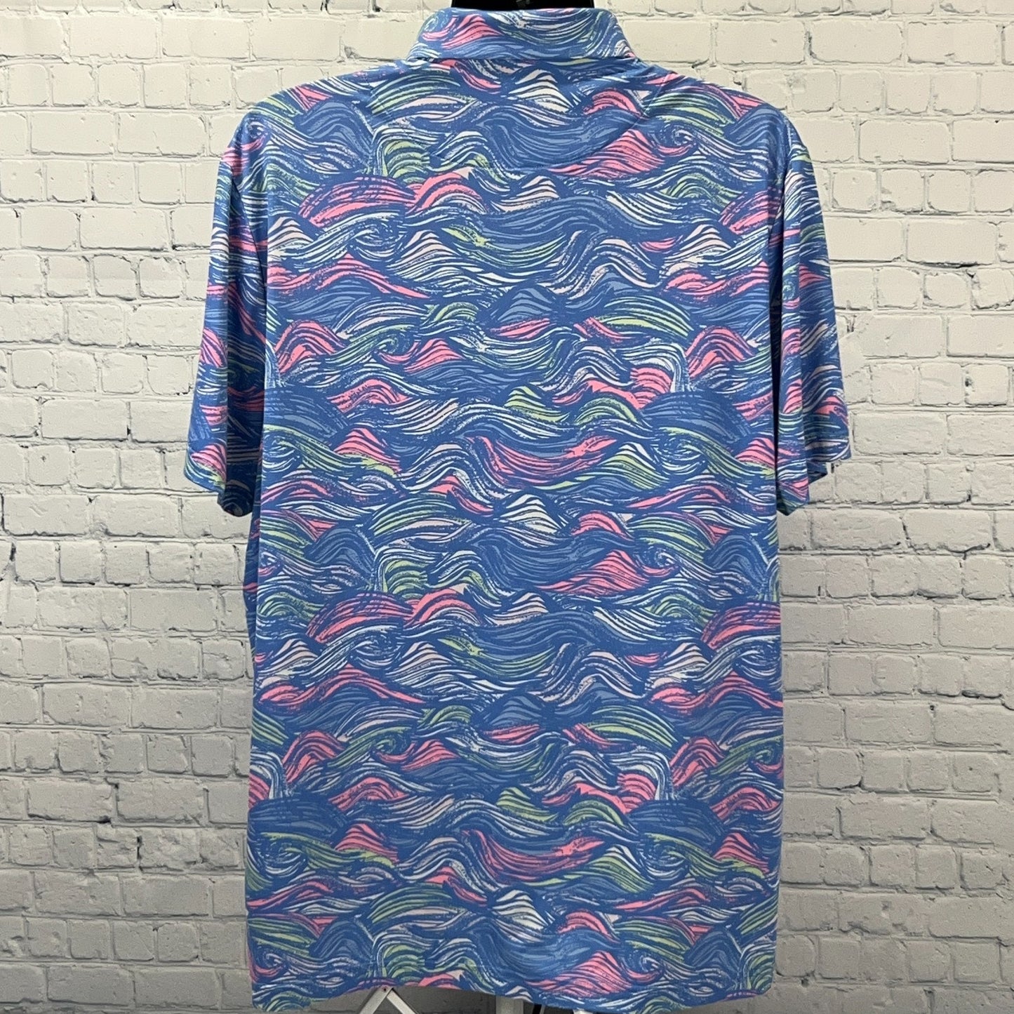 Good Good Makin Waves Golf Polo Shirt Golfing Golfer Blue Mens 2XL XXL 2XLarge
