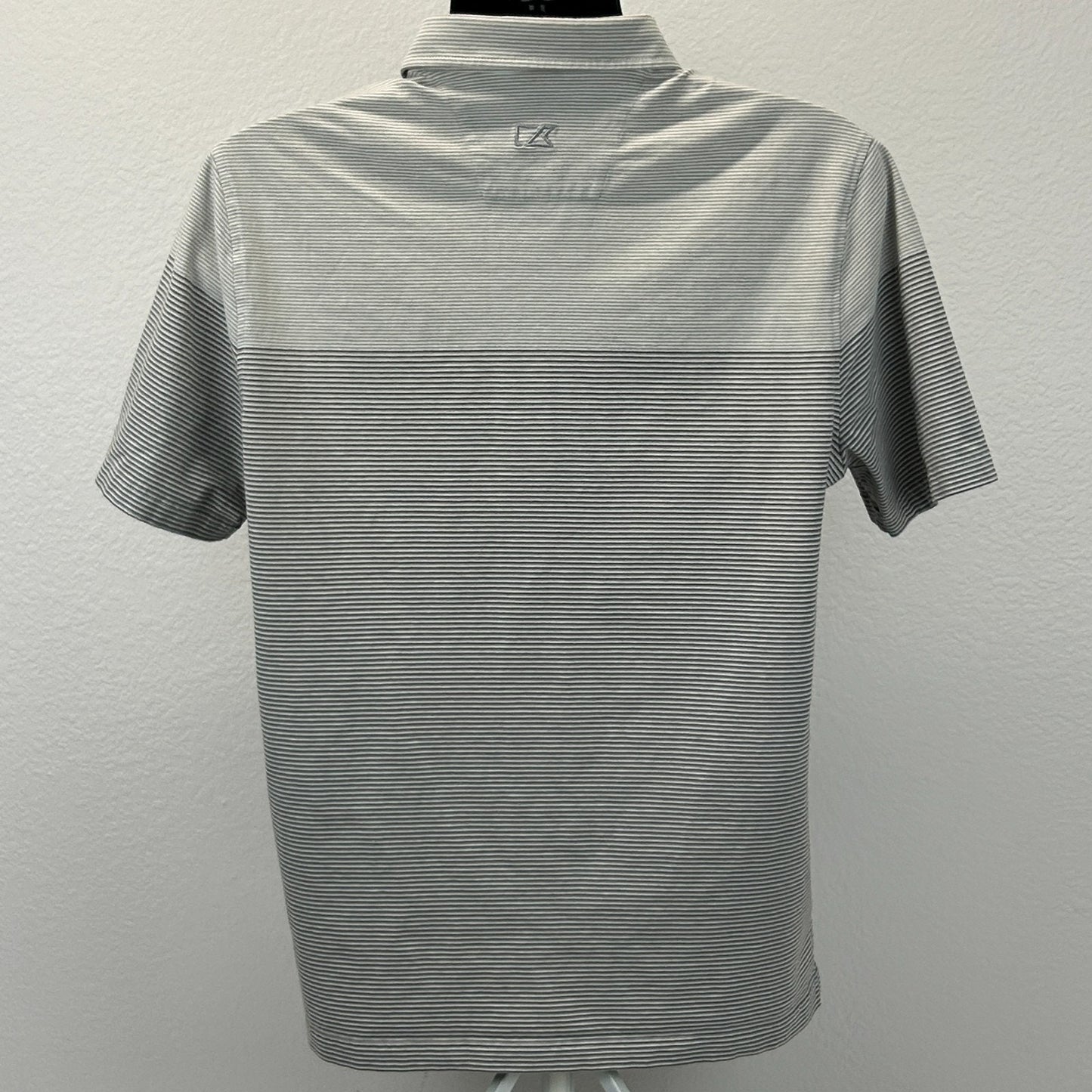 Las Vegas Raiders Button Front Shirt Gray NFL Short Sleeve Cutter & Buck L Large