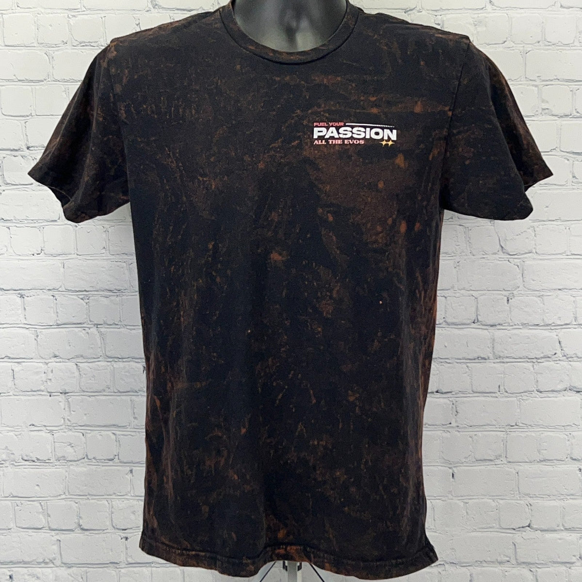 Mitsubishi Lancer Evolution X Evo X T Shirt S Small Bleach Tie Dye JDM Graphic